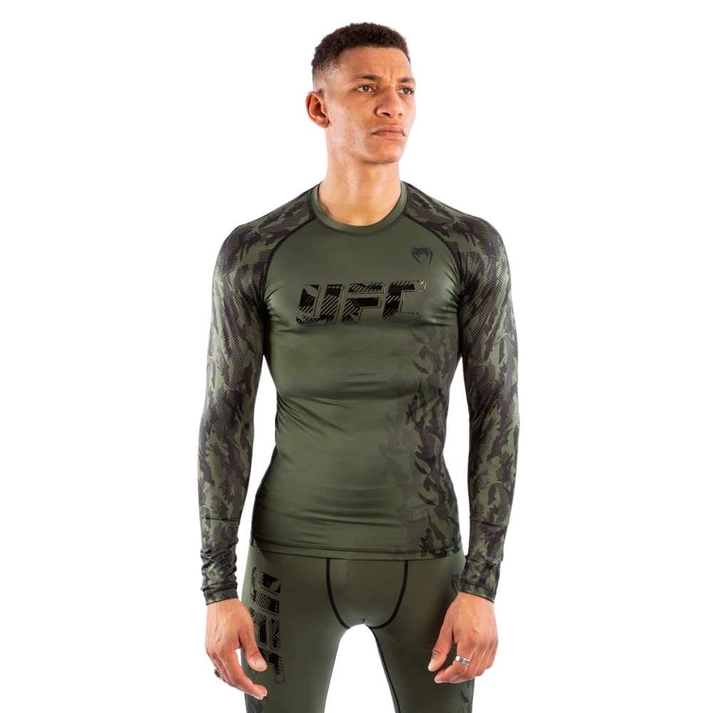Рашгард UFC VENUM AUTHENTIC FIGHT WEEK MEN'S PERFORMANCE LONG SLEEVE RASHGUARD - KHAKI