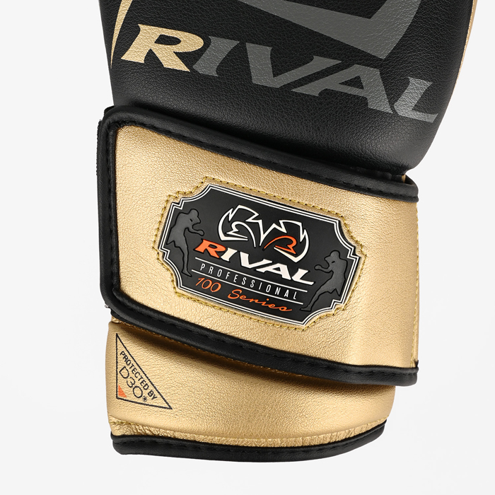 Профессиональные снарядные перчатки Rival RB100 черно-золотой
