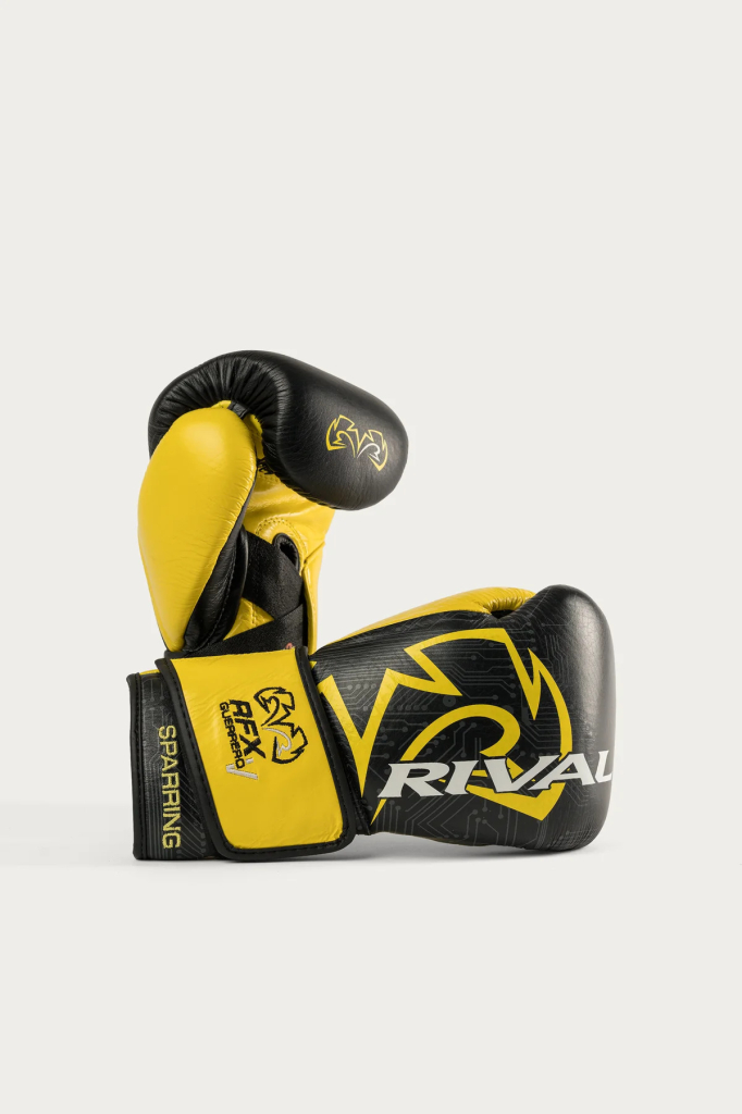 Перчатки Rival Guerrero-V Sparring Gloves P4P Edition, Black/Yellow