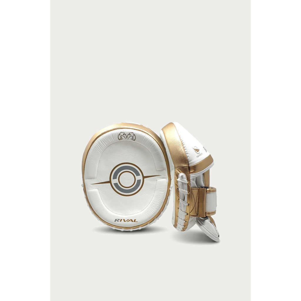 Боксерские лапы Rival RPM100 White/Gold