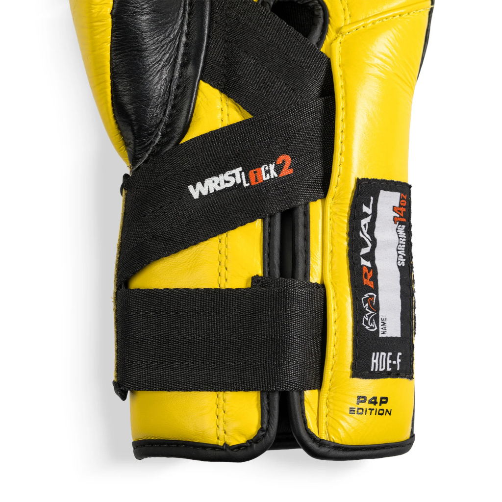 Перчатки Rival Guerrero-V Sparring Gloves P4P Edition, Black/Yellow