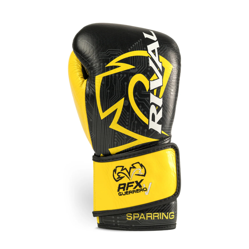 Перчатки Rival Guerrero-V Sparring Gloves P4P Edition, Black/Yellow