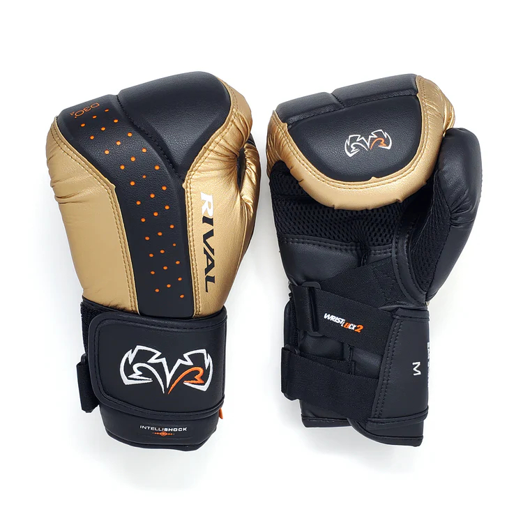 Перчатки RIVAL RB10 INTELLI-SHOCK BAG черно-золотой