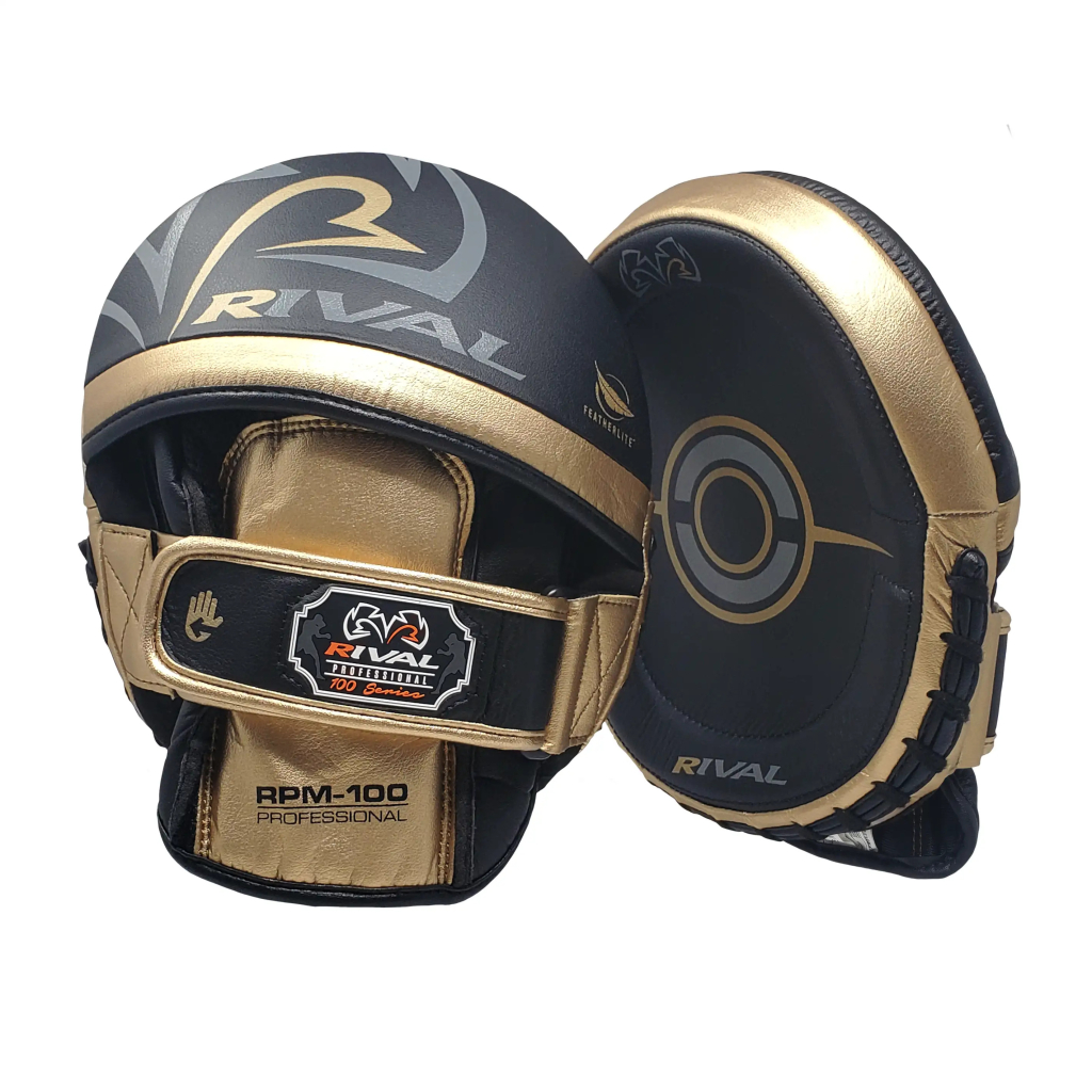 Боксерские лапы Rival RPM100 Black/Gold