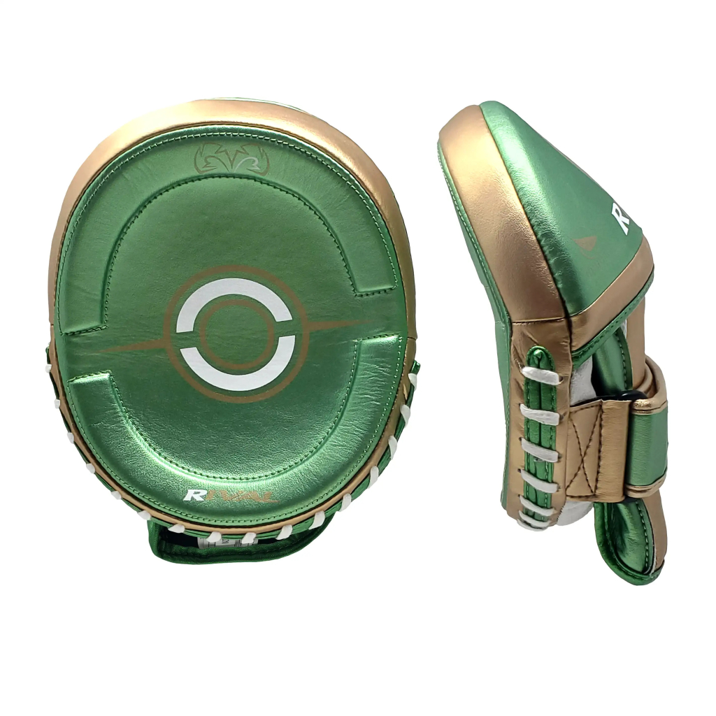 Боксерские лапы Rival RPM100 Green/Gold