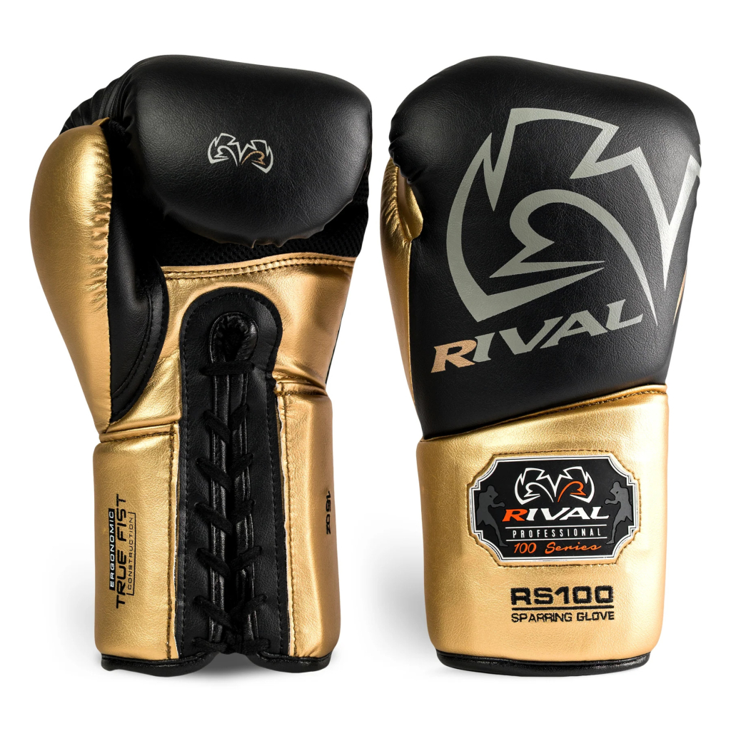 Перчатки RIVAL RS100 Professional Sparring Gloves черный/золотой