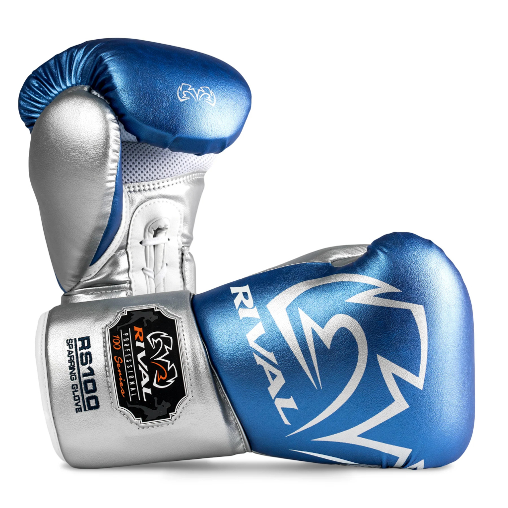 Перчатки RIVAL RS100 Professional Sparring Gloves синий/серебряный