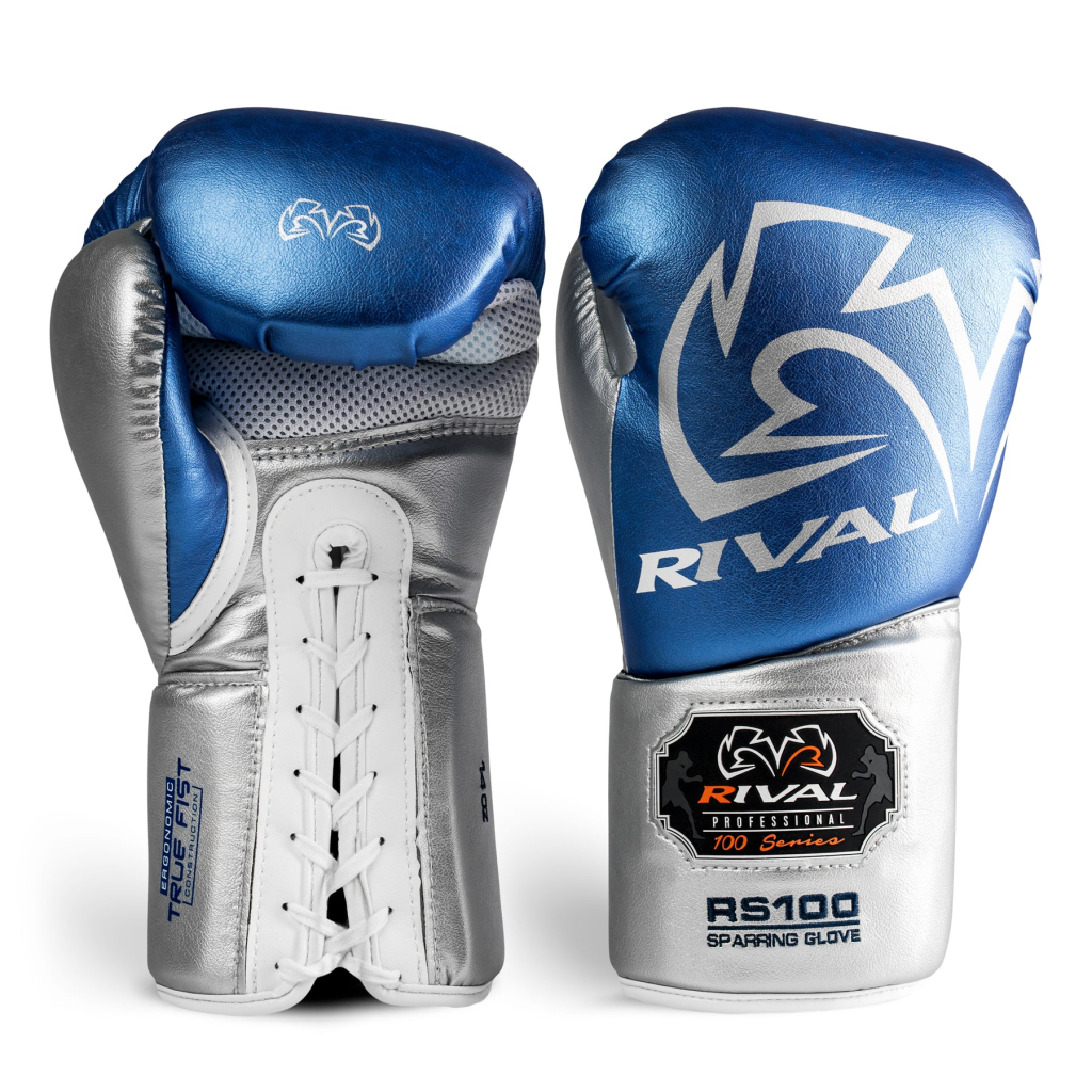 Перчатки RIVAL RS100 Professional Sparring Gloves синий/серебряный