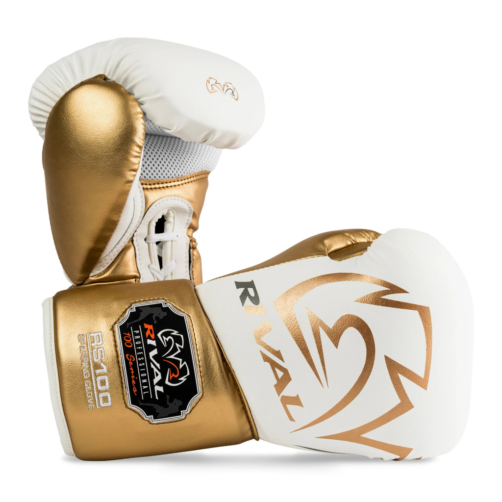 Перчатки RIVAL RS100 Professional Sparring Gloves белый/золотой