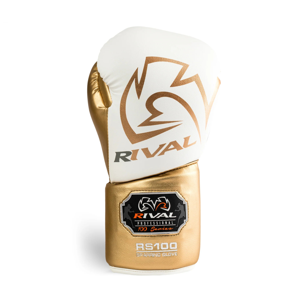 Перчатки RIVAL RS100 Professional Sparring Gloves белый/золотой