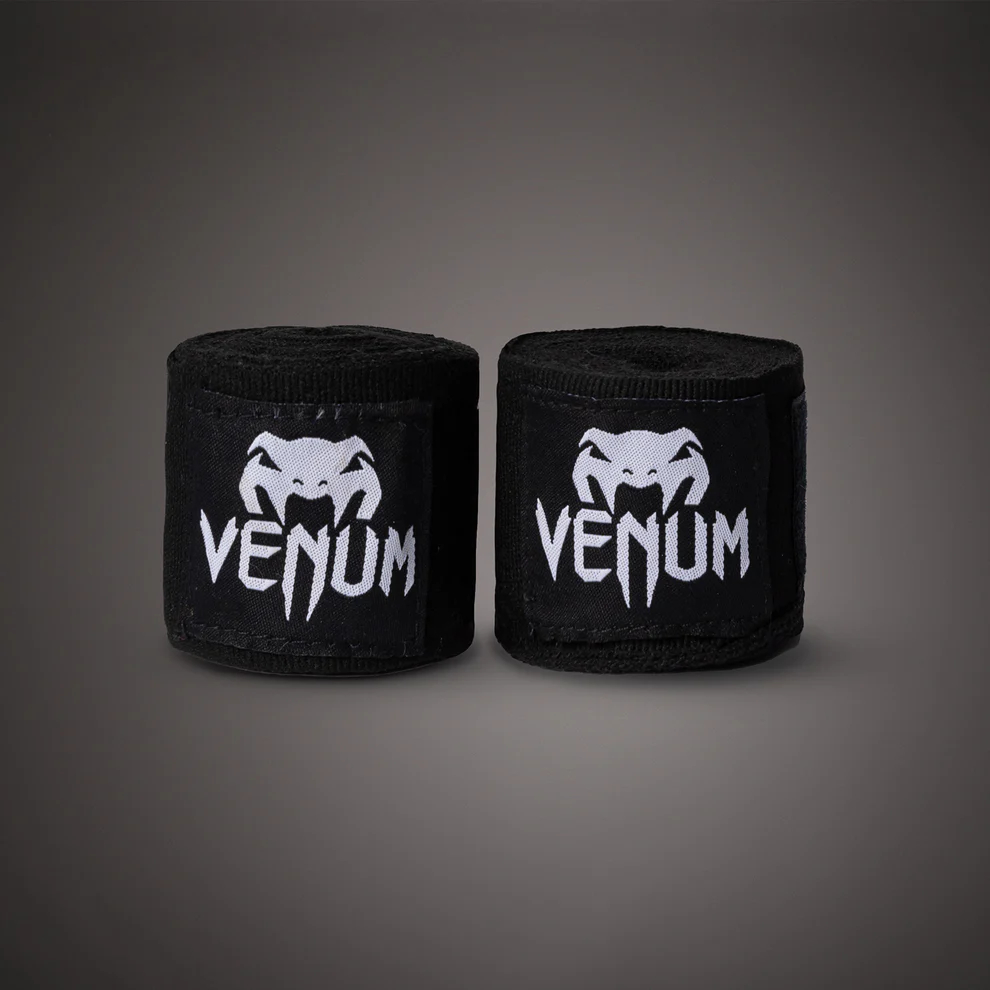 Боксерские бинты детские Venum Kontact, черные