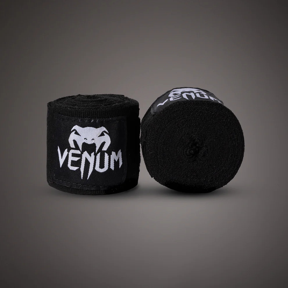 Боксерские бинты детские Venum Kontact, черные